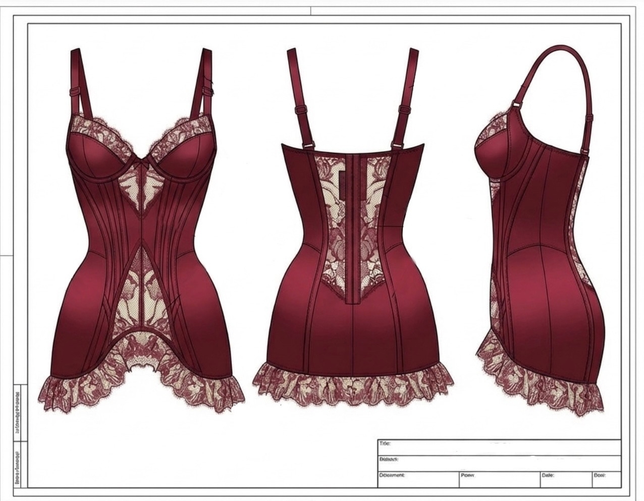 Практикум "Эскизы и техрисунки белья"